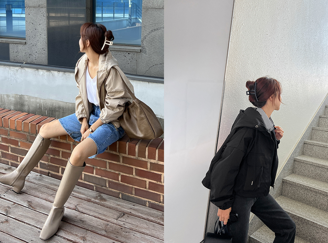 naning9-티키오 포켓후드점퍼(E09)♡韓國女裝外套